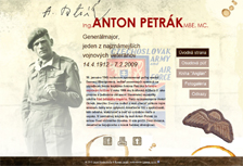 Generál Petrák / webredesign